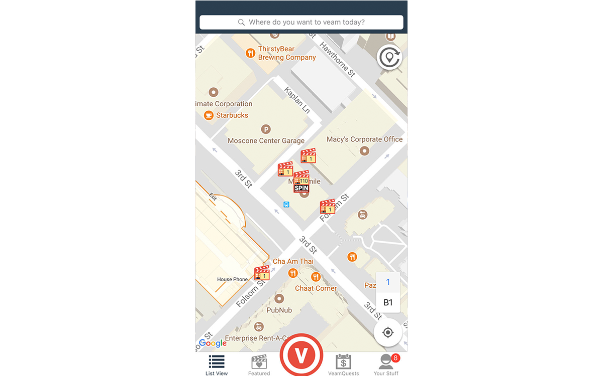 Veamee app map